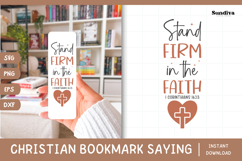 Christian Bookmark Saying SVG | Stand Firm in the Faith Product Image 1
