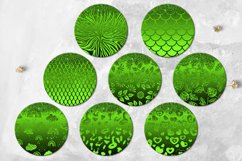 St. Patrick&#039;s day 28 car coaster &amp; key chain glitter designs Product Image 7