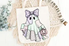 Pastel Halloween Ghost Png, Cute Girly Spooky Png, Fall Png. Product Image 7