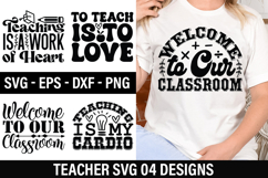 Teacher SVG Design - Teaching is a Work of Heart Product Image 1