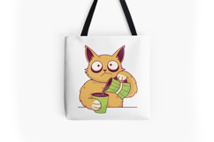 Grumpy cat coffee T-Shirt Design SVG, PNG &amp; EPS Product Image 6