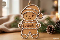 Personalized Gingerbread Ornament Laser Cut | SVG Product Image 1