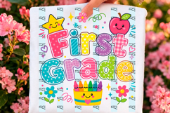First Grade Striped Back to School Png Product Image 1