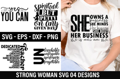 Strong Woman SVG Design - she owns a business she minds her Product Image 1