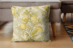 Lemon Toile Digital Paper Pack, Vintage Floral Toile Product Image 7