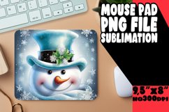 Festive Frosty Snowman Mouse Pad Sublimation Design Product Image 1
