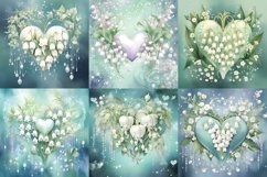 Watercolor lily of the valley printable digital papers Product Image 7