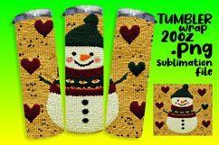 Beautiful 20oz Tumbler Artwork , Snowman Product Image 1