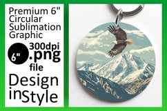 Scenic Sublimation Circle - Ornament and Keychain Product Image 1