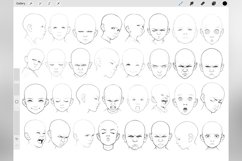 150 Procreate Boy's Head Base Stamp Brushes Product Image 4