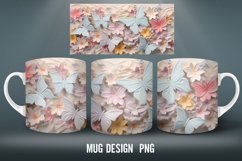 3D Butterflies Pastel Mug Wrap | Sublimation Coffee Cup Desi Product Image 7