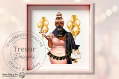 Black Girl Graduation PNG That’s a Wrap Blonde Bun Design Product Image 7