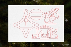 3D Nativity Scene Ornament Laser Cut | Glowforge | SVG Product Image 2