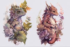 Fantasy dragons clipart, Dragons clipart, Floral Dragon Product Image 2
