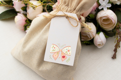 Embroidery Style Coquette Bow Clipart, garden spring bow PNG Product Image 6
