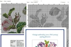 Vintage Cross Stitch Scheme Spring flowers Product Image 4