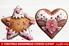 Christmas Gingerbread Cookies Clipart | Cute Holiday Cookie Product Image 1
