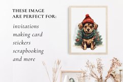 Christmas Dog clipart, Dog Sublimation Product Image 4