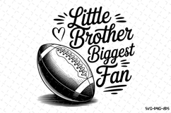 Little Brother Biggest Fan Svg | Game Day Svg | Sport Svg Product Image 1