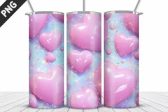 Valentines Love Skinny Tumbler PNG Wrap| Valentines Tumbler Product Image 4