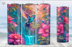 Hummingbirds Tumbler Sublimation, 20 oz Tumbler Wrap Product Image 3