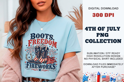 Boots, Freedom &amp; Fireworks PNG | Sublimation DTF Product Image 9