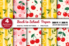 Back To School Digital Paper PNG Product Image 1