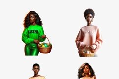 Black Girl Easter Clip Art | Spring Sublimation PNG Product Image 4