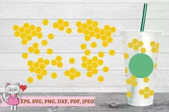 sweet honeycomb , Bee svg for Full Wrap Venti Cold Cup 24 oz Product Image 2