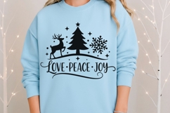 Love Peace Joy Svg, Farmhouse Christmas Svg, Winter Svg. Product Image 8