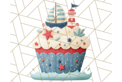 Paper Cupcake Clipart Layered Paper Scrapbook Collage Png Product Image 3