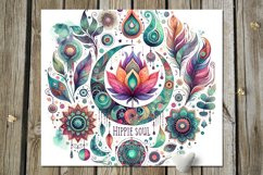 Boho Inscription | 8 Hippie Skinny Tumbler designs, PNG Product Image 7