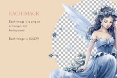 Pale Blue Christmas Clipart | Watercolor Png Product Image 7