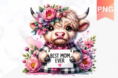 Best Mom Ever Sublimation - Mother&#039;s Day Clipart PNG Design Product Image 1