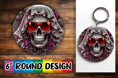 Sweet Keychain Designs for Gifts PNG, Skull Product Image 1