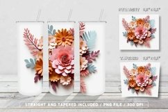 3D Florals Flowers Tumbler Wrap PNG Bundle Product Image 8