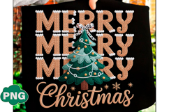 Floral Merry Merry Merry Christmas Png Product Image 2