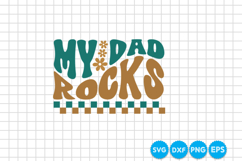 My Dad Rocks Father's day retro SVG Design Product Image 1