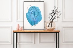 Frozen effect watercolor brush strokes, Blue strokes Product Image 7