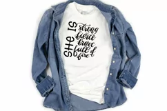 She Is Strong Fierce Brave Full Of Fire, Sublimation Design Product Image 7