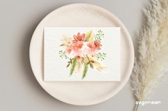 Boho Flowers Watercolor Clipart Bundle Product Image 19