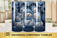 Snowman Christmas Tumbler Wrap Sublimation Designs Product Image 1