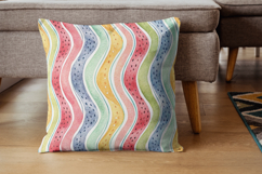 Wavy Hand Drawn Stripe Digital Paper, Seamless Bright Summer Product Image 7