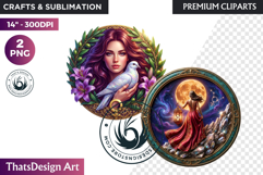 International Women's Day Round Cliparts &amp; Backgrounds PNG Product Image 1