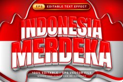 indonesia merdeka 3d text effect and editable text effect Product Image 1
