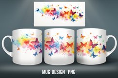 Rainbow Butterflies Mug Sublimation Product Image 7