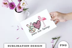 Peace Love Flamingo sublimation designs downloads Product Image 7