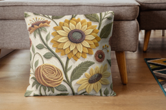 Cozy Sunflower Felted Knitted Seamless Pattern Bundle Product Image 7