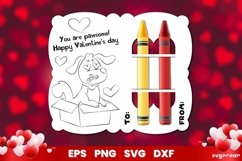 Valentines Day Coloring Card | Svg Bundle | Crayon Cards Product Image 7