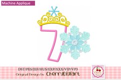 Frozen snowflake Numbers machine embroidery bundle 21101 Product Image 5